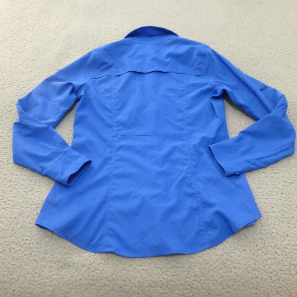Reel Legends Shirt Womens Small Button UP Fishing Vented Blue Outdoor Hiking - Picture 2 of 8